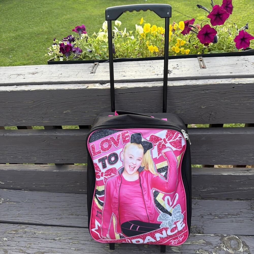 JoJo Siwa Love To Dance Rolling Backpack Carry On Luggage 2018 Nickelodeon Pink